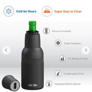 Asobu Black Frosty Beer Cooler keeps your beer chilled for hours!